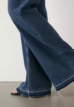 Расклешенные джинсы MID-RISE Massimo Dutti, синий деним