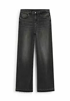 Расклешенные джинсы MID-RISE Massimo Dutti, темно-серый