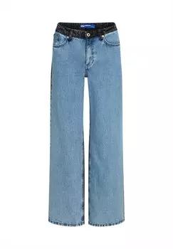 Расклешенные джинсы MID-RISE RELAXED BLOCKED Karl Lagerfeld Jeans, светло-голубой деним