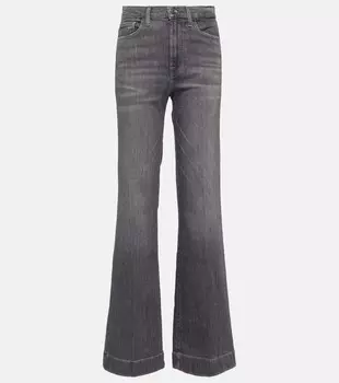 Расклешенные джинсы Modern Dojo с высокой посадкой 7 FOR ALL MANKIND, серый