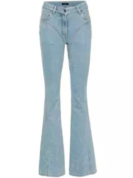 Расклешенные джинсы Mugler, синий