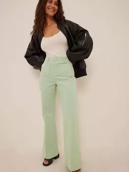 Расклешенные джинсы NA-KD, мята