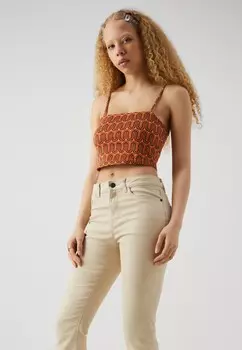 Расклешенные джинсы NMSALLIE Noisy May, бежевый