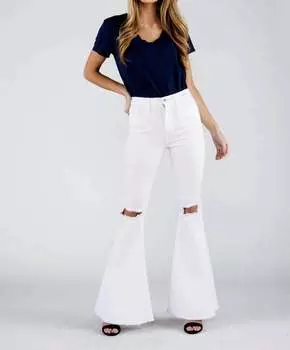 Расклешенные джинсы Not Your Mom's в белом цвете sneak peek