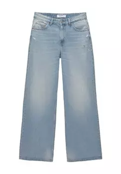 Расклешенные джинсы OVERSIZE PULL&BEAR, синий деним