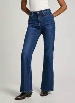 Расклешенные джинсы Pepe Jeans, синий деним