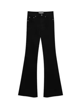 Расклешенные джинсы Pull&Bear, черный