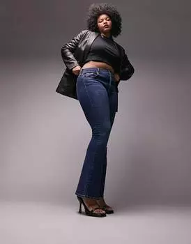 Расклешенные джинсы ярко-синего цвета Topshop Curve Jamie