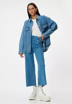 Расклешенные джинсы RISE Koton, синий деним