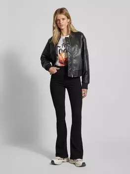 Расклешенные джинсы с 5 карманами, модель «PEGGY» Pieces, черный