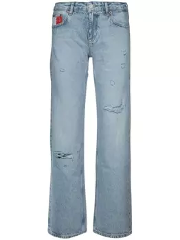 Расклешенные джинсы с эффектом потертости Tommy Jeans, синий