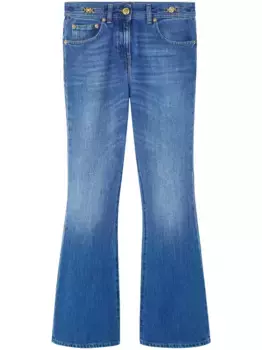 Расклешенные джинсы с декором Medusa VERSACE, синий