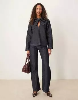 Расклешенные джинсы с деталями двойной иглы в стирке с полосканием ASOS DESIGN