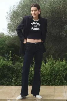 Расклешенные джинсы с низкой посадкой H&M, синий
