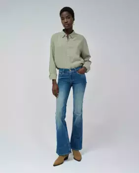 Расклешенные джинсы с низкой посадкой и эффектом пуш-ап Wonder для женщин Salsa Jeans, чёрный