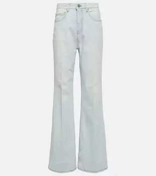 Расклешенные джинсы с высокой посадкой Ami Paris, синий