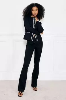 Расклешенные джинсы с высокой посадкой и поддержкой живота River Island, черный