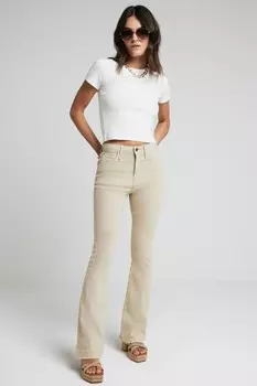 Расклешенные джинсы с высокой посадкой и поддержкой живота River Island, коричневый