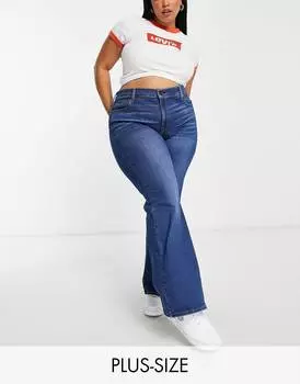 Расклешенные джинсы с высокой посадкой Levi's Plus цвета индиго