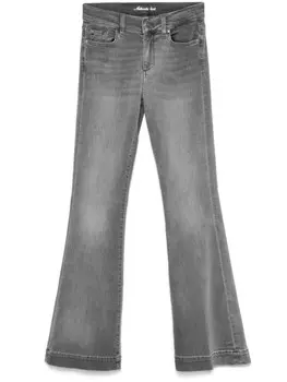 Расклешенные джинсы с высокой посадкой LIU JO, серый