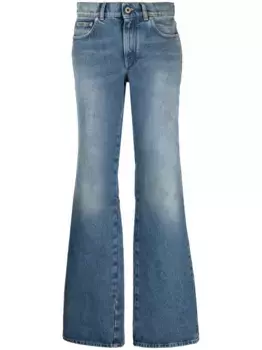 Расклешенные джинсы с заниженной талией OFF-WHITE, синий
