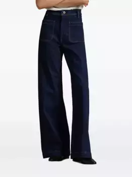 Расклешенные джинсы с завышенной талией POLO RALPH LAUREN, синий