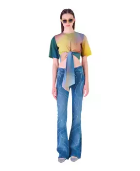 Расклешенные джинсы Silvian Heach, синий