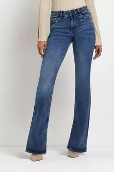 Расклешенные джинсы со средней посадкой River Island, синий