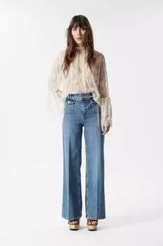 Расклешенные джинсы со стрелками & Other Stories, голубой