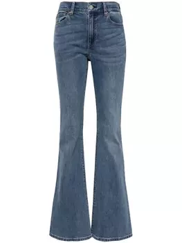 Расклешенные джинсы средней посадки Alice + olivia, синий