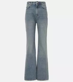 Расклешенные джинсы средней посадки Balenciaga, цвет sun bleached blue