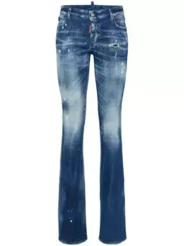 Расклешенные джинсы средней посадки DSQUARED2, синий
