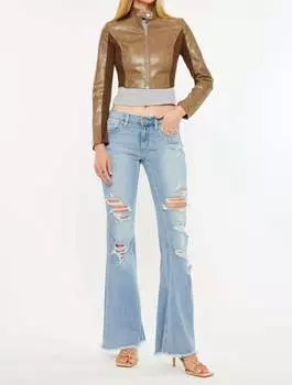 Расклешенные джинсы средней посадки средней посадки KanCan, цвет medium wash