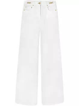 Расклешенные джинсы средней посадки Versace, белый