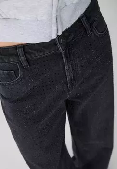 Расклешенные джинсы Stradivarius, черный