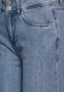 Расклешенные джинсы Street One, светло-голубой деним