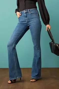 Расклешенные джинсы стрейч Next, синий