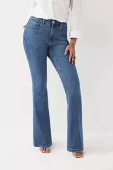 Расклешенные джинсы стрейч Next, синий