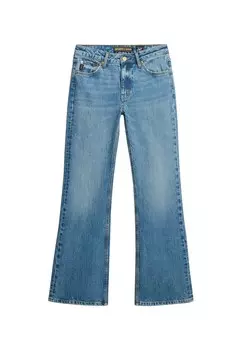 Расклешенные джинсы Superdry, синий деним