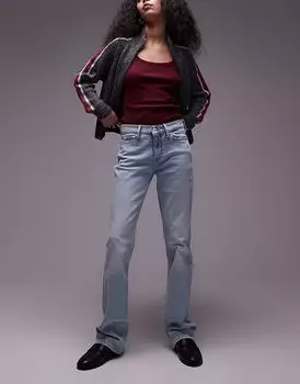 Расклешенные джинсы Tommy Jeans Maddie средней посадки, ультралегкие, с потертостями