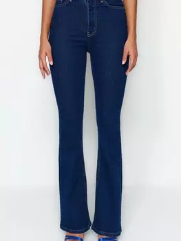 Расклешенные джинсы Trendyol, темно-синий