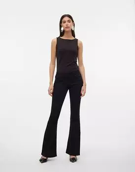 Расклешенные джинсы Vero Moda черного цвета