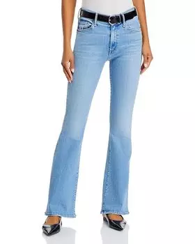 Расклешенные джинсы Weekender Mid Rise в стиле Blessing in Disguise MOTHER, синий