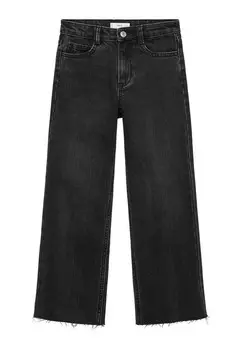 Расклешенные джинсы WIDE7 Mango Kids, антрацит
