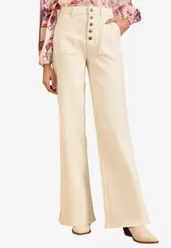 Расклешенные джинсы WIDE BUTTON FLY Love & Roses, бежевый