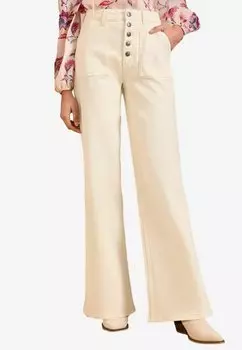 Расклешенные джинсы WIDE Love & Roses, бежевый