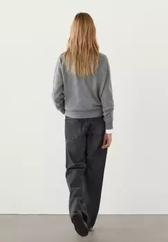 Расклешенные джинсы WIDE Massimo Dutti, темно-серый