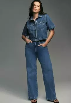 Расклешенные джинсы WIDE REGULAR FIT Next, синий