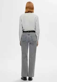Расклешенные джинсы WIDE Selected Femme, серый деним