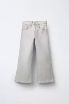 Расклешенные джинсы ZARA, серый